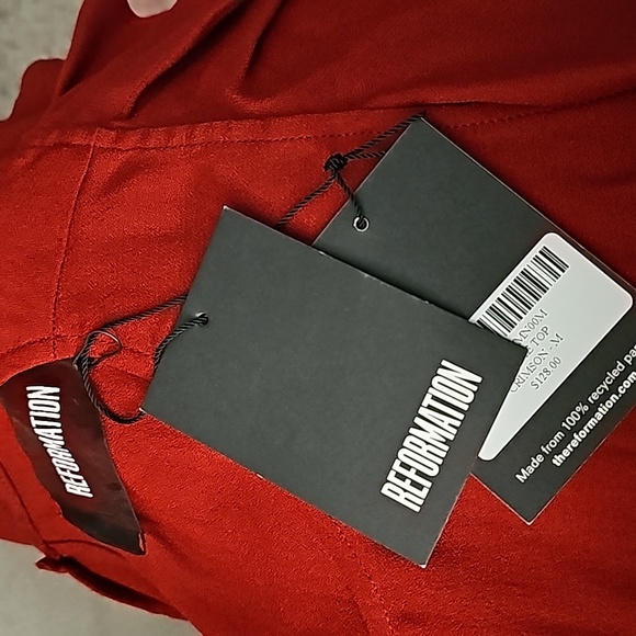 NWT, Reformation, Ruffle sleeve, blouse, size M - Picture 3 of 3